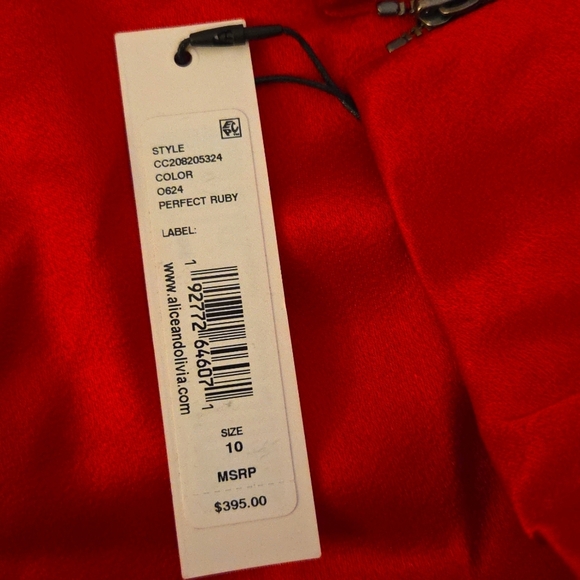 Alice & Olivia NWTs Harmony Drapey Asymmetrical Midi Skirt with Slit - Picture 9 of 9